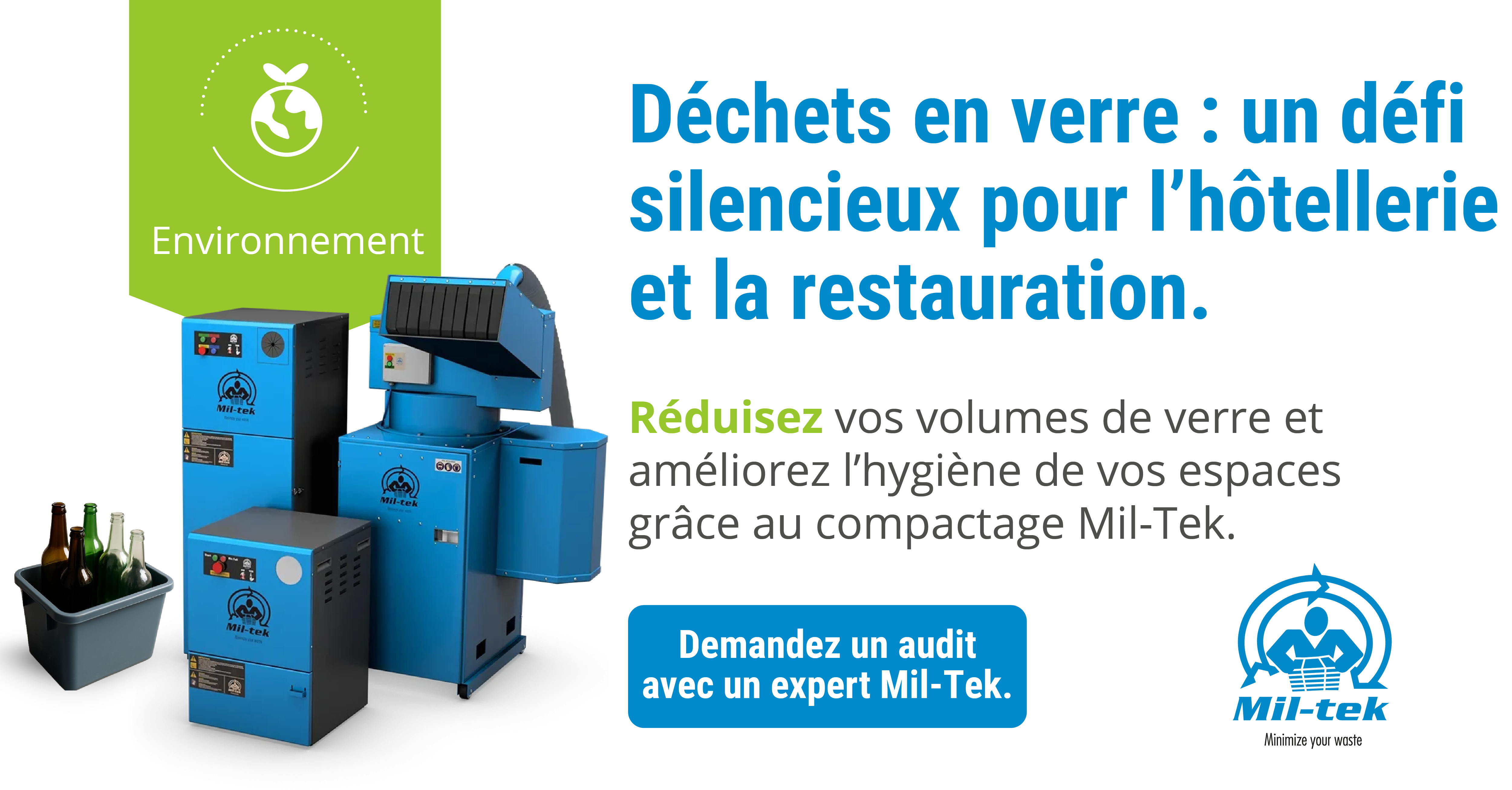 Déchets en verre : un défi silencieux pour l’hôtellerie et la restauration