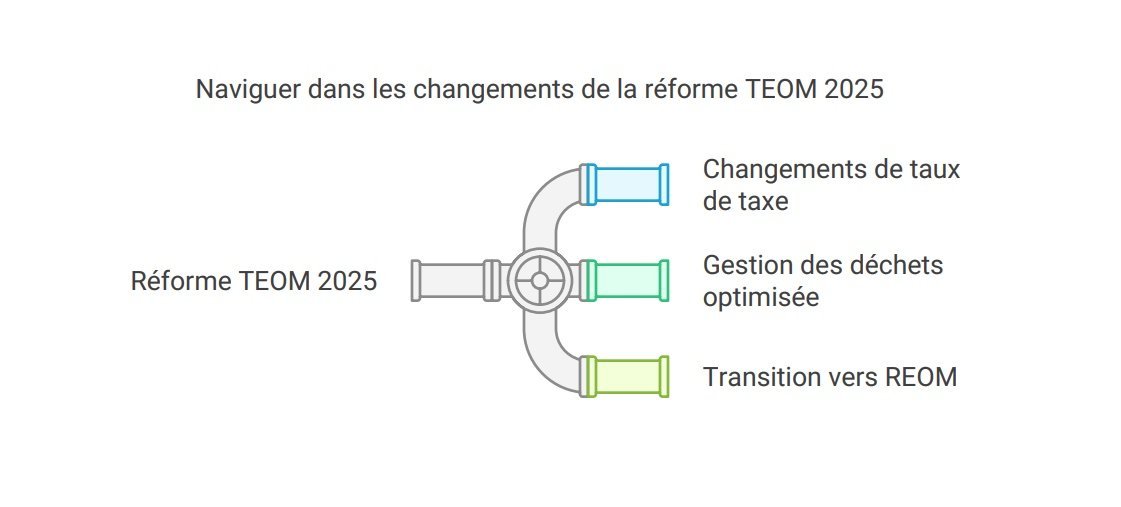 Naviguer dans la réforme TEOM 2025 : taux de taxe, gestion optimisée et transition REOM
