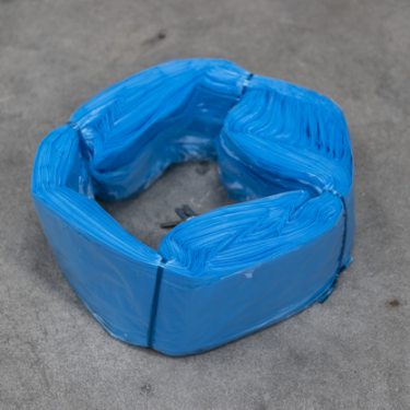 Rouleau de sacs à déchets bleu sans fin