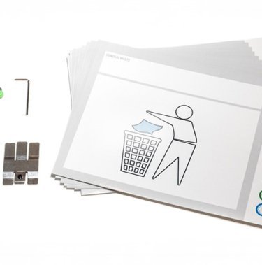 Kit complémentaire avec panneaux de déchets et un couteau