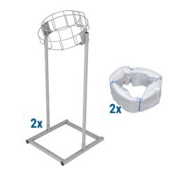 Support de sol circulaire pour déchets et sacs