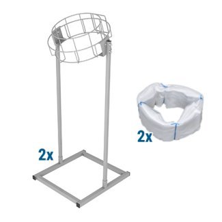 Support de sol circulaire pour déchets et sacs