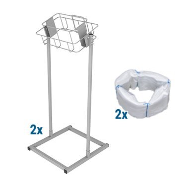 Support de sol rectangulaire et sacs à déchets sans fin