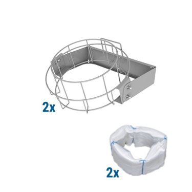 Support mural circulaire pour déchets et sacs
