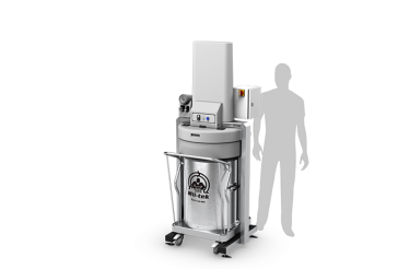 Compacteur électrique pour déchets mixtes et ombre d’homme