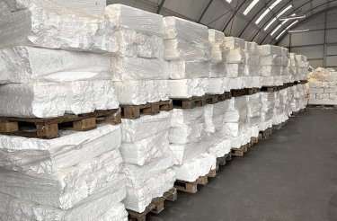 Polystyrène expansé (PSE) compacté sur palettes pour le recyclage